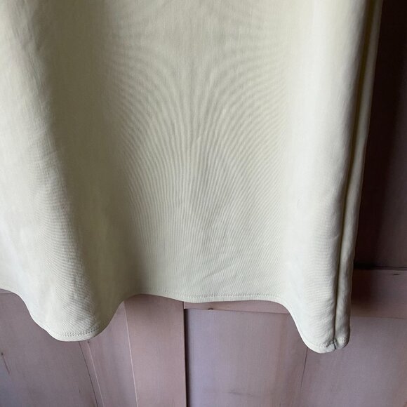 Vintage 90s Y2K Express Tricot Green Yellow Stretch Bodycon Mini Dress 9/10 - Picture 6 of 10